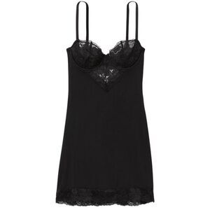 VICTORIA'S SECRET Modal & Lace Mini Slip Dress NWT Lingerie Small